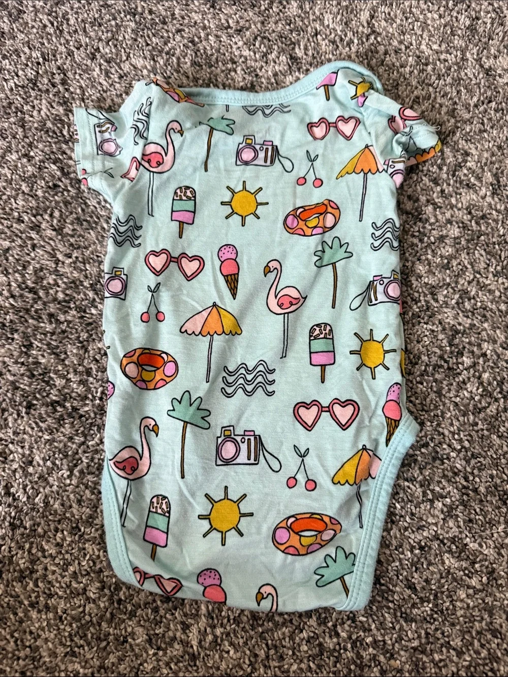 Little Sleepies Bundle Bodysuits Onesies Dress Size 0-3M Ice Cream Butterfly